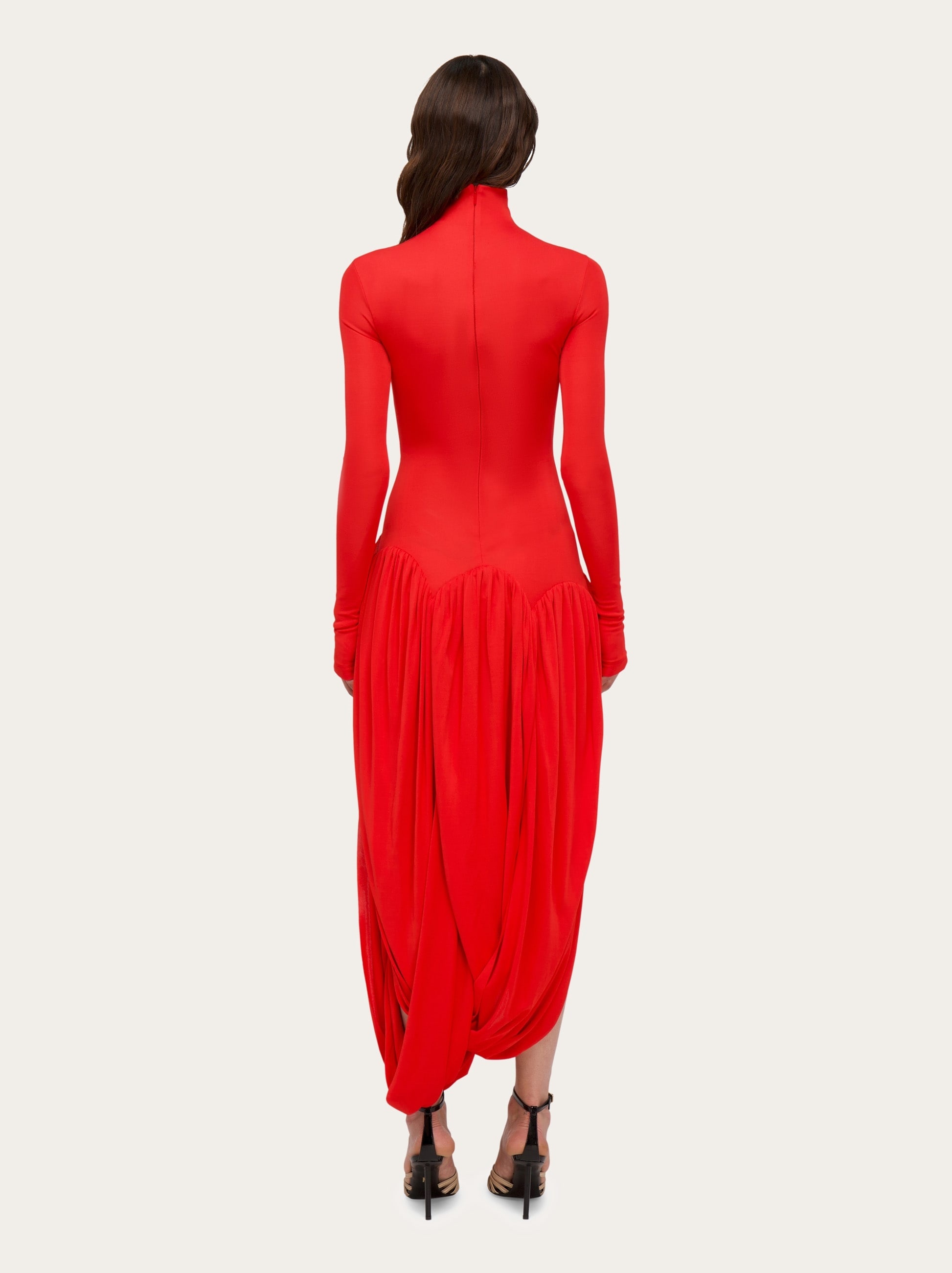 Turtleneck dress with tulip skirt - 4