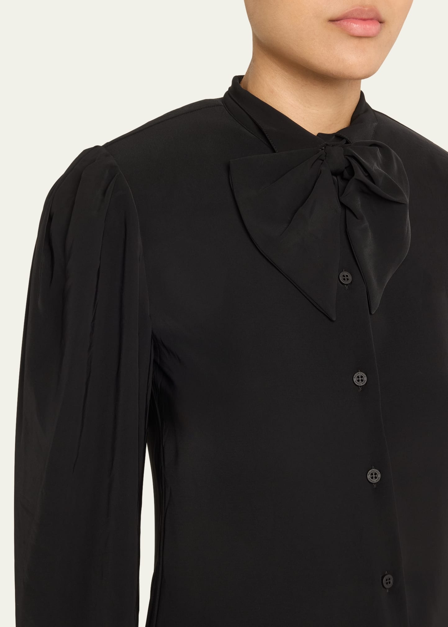 Bow Button Down Blouse - 5