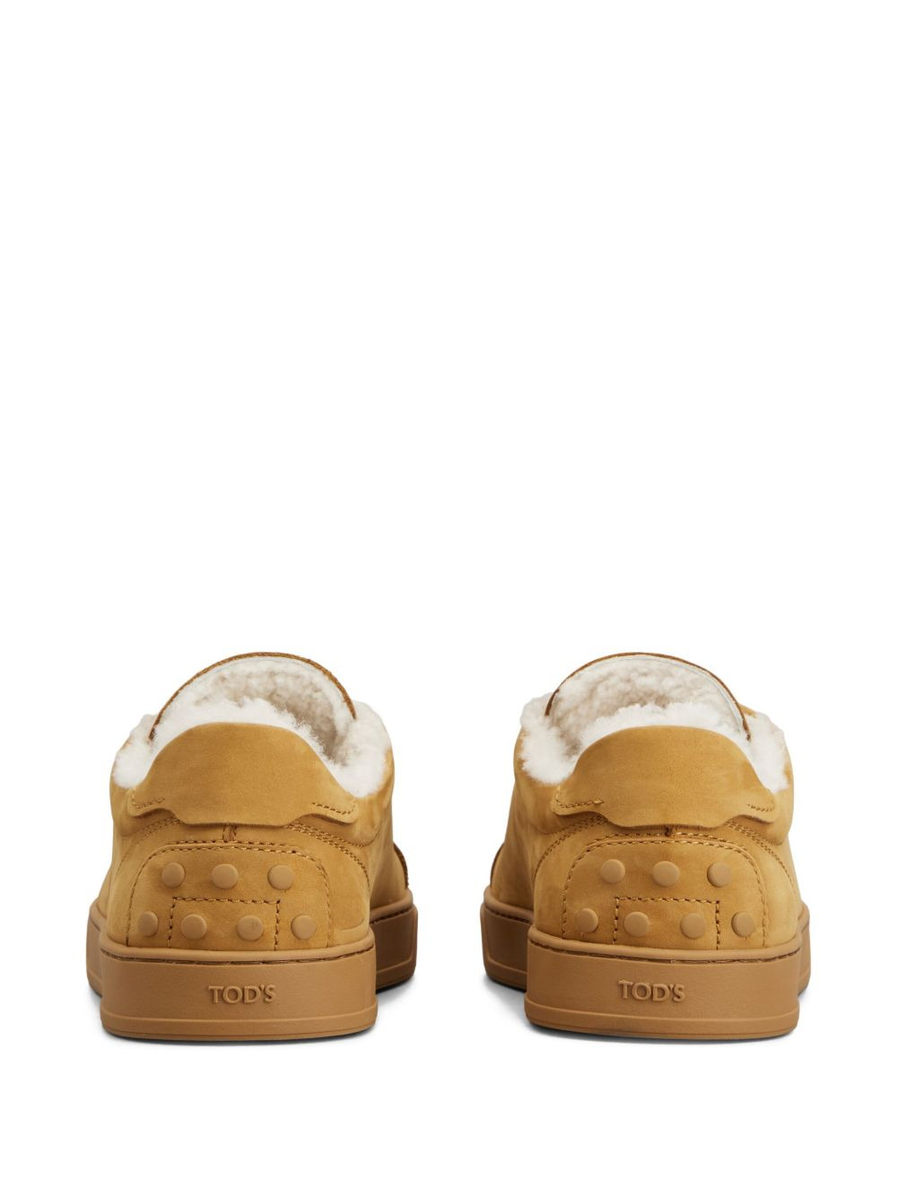 lace-up shearling sneakers - 3