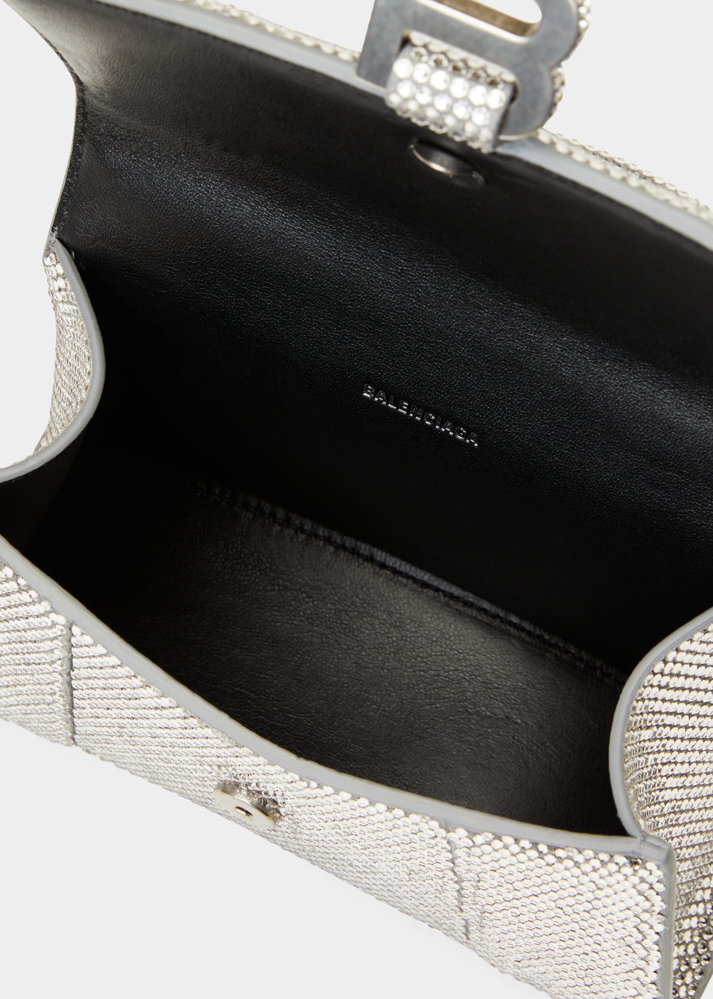 Hourglass XS Strassed Top-Handle Bag - 4