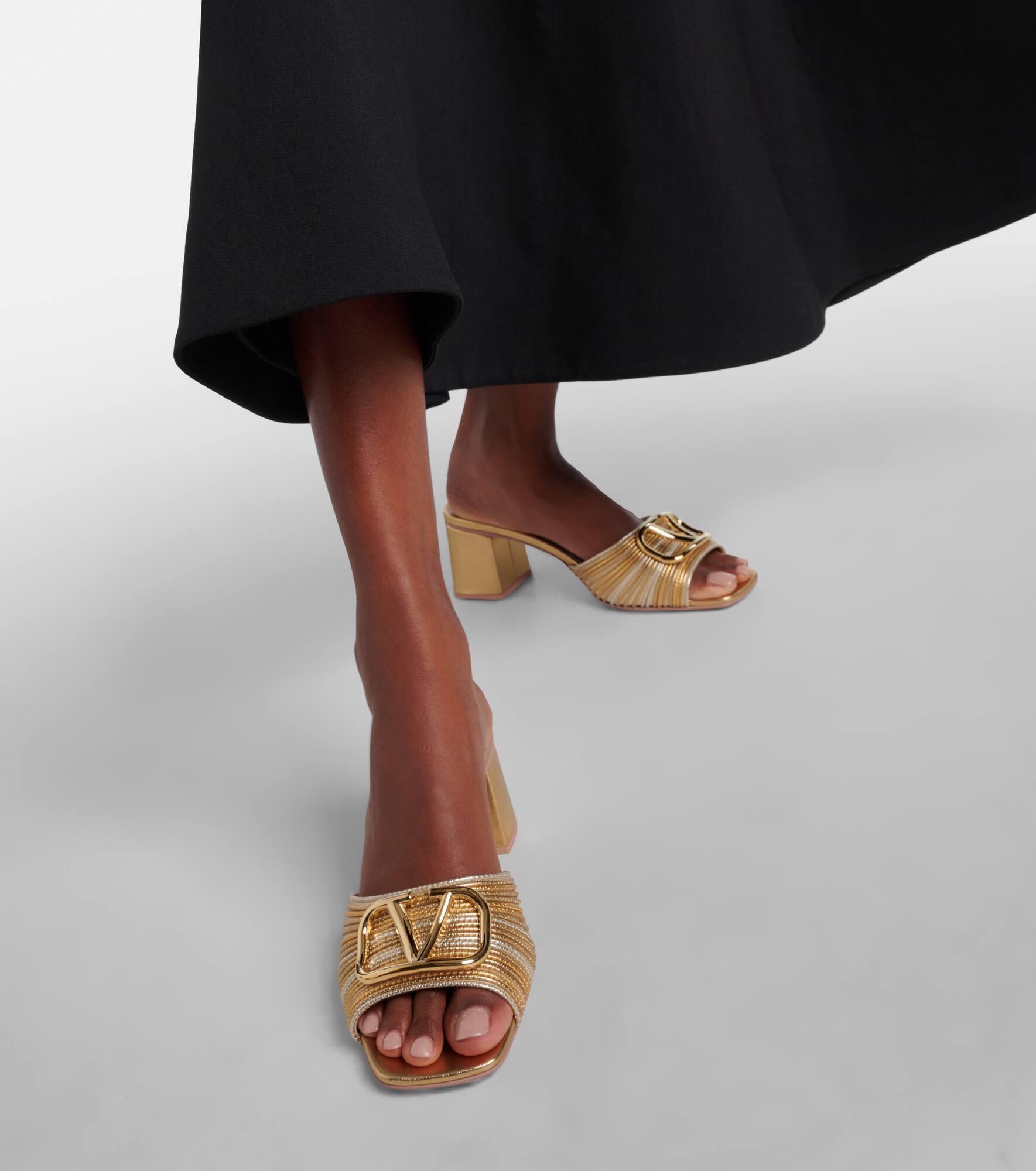 VLogo Signature 60 metallic mules - 3