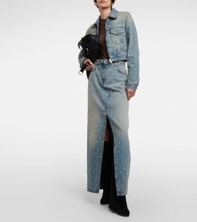 Givenchy 4G high-rise denim maxi skirt outlook