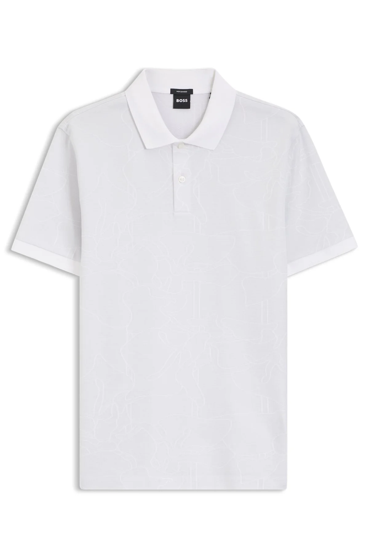 JACQUARD-PATTERN POLO SHIRT IN COTTON - 1