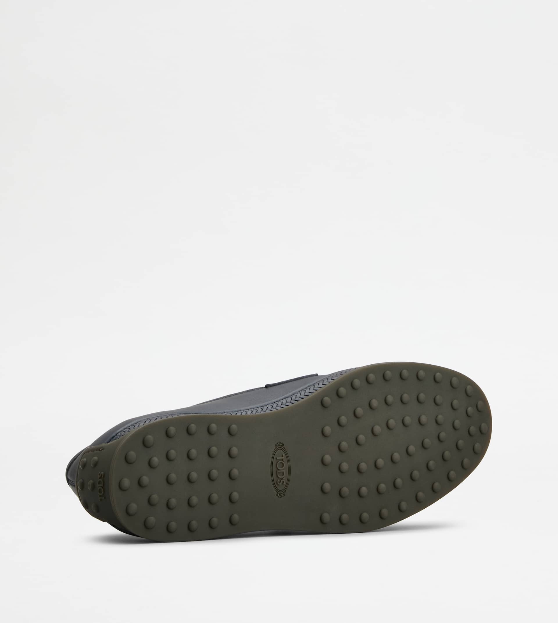 LOAFERS IN LEATHER - BLUE - 4