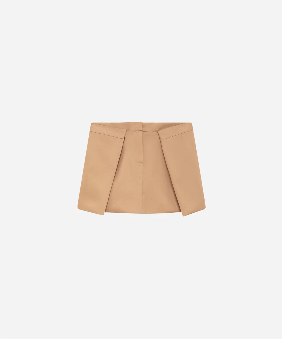 Gabardine mini skirt with double panels - 1