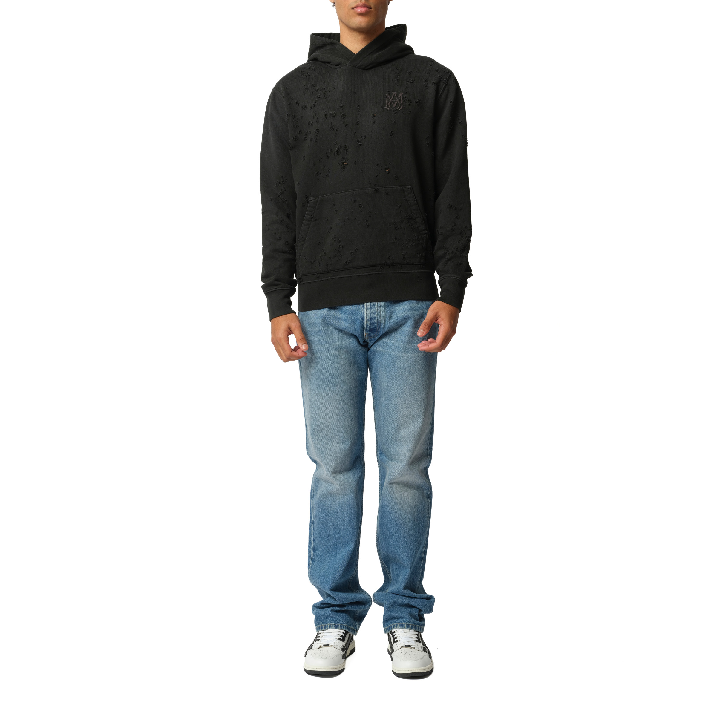 MA Shotgun Embroidered Hoodie in Black - 4