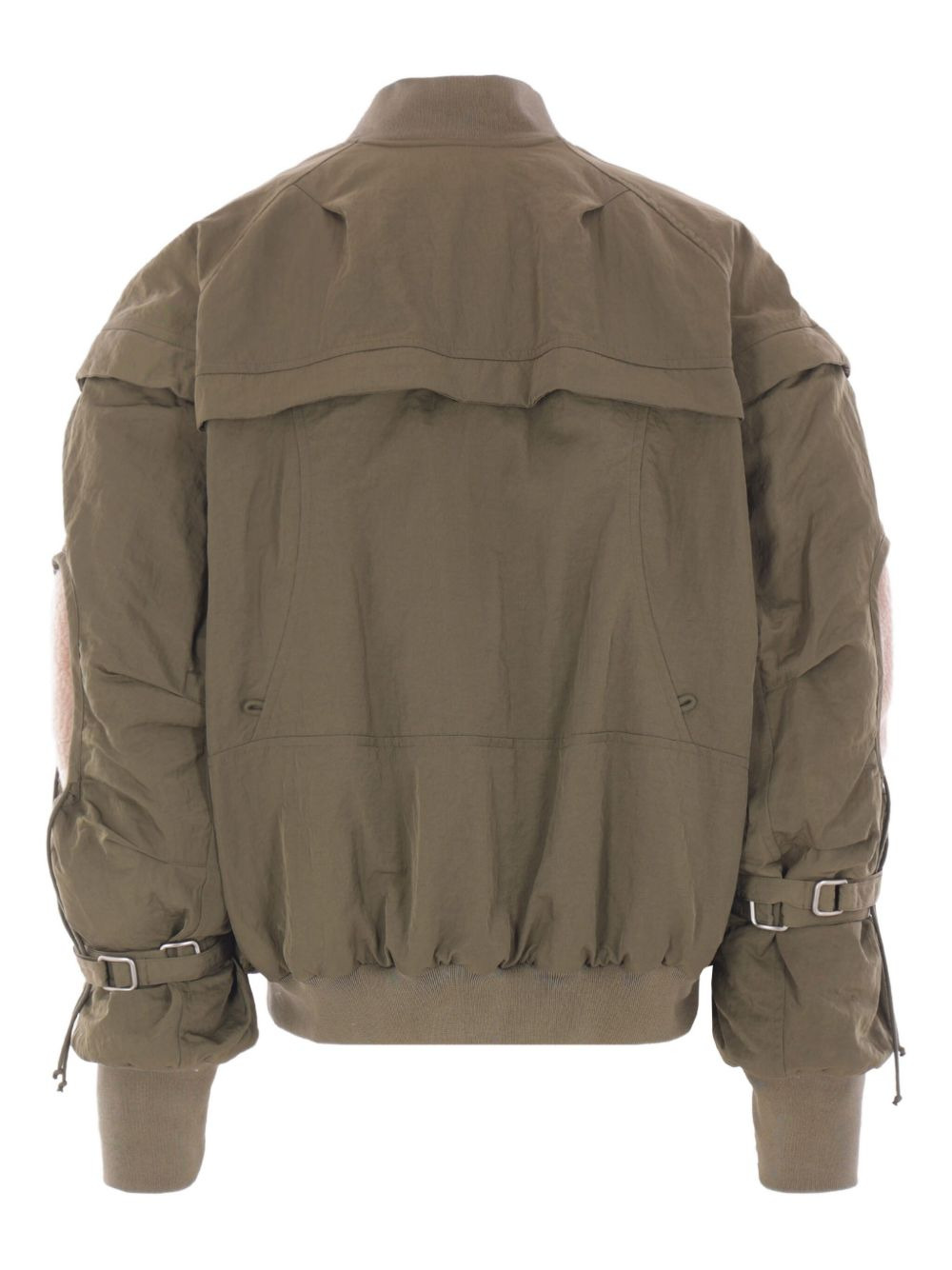 cut-out fleece-lined bomber jacket - 2