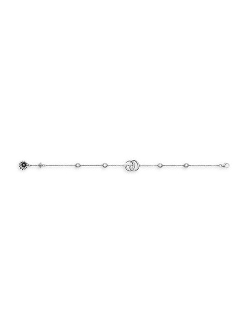 Double G sterling silver bracelet with mother of pearl 3