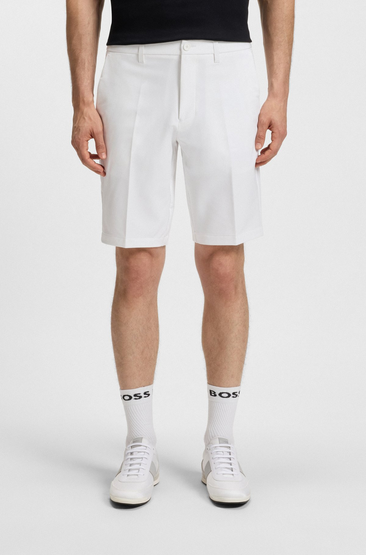 SLIM-FIT SHORTS IN WATER-REPELLENT STRETCH FABRIC - 2