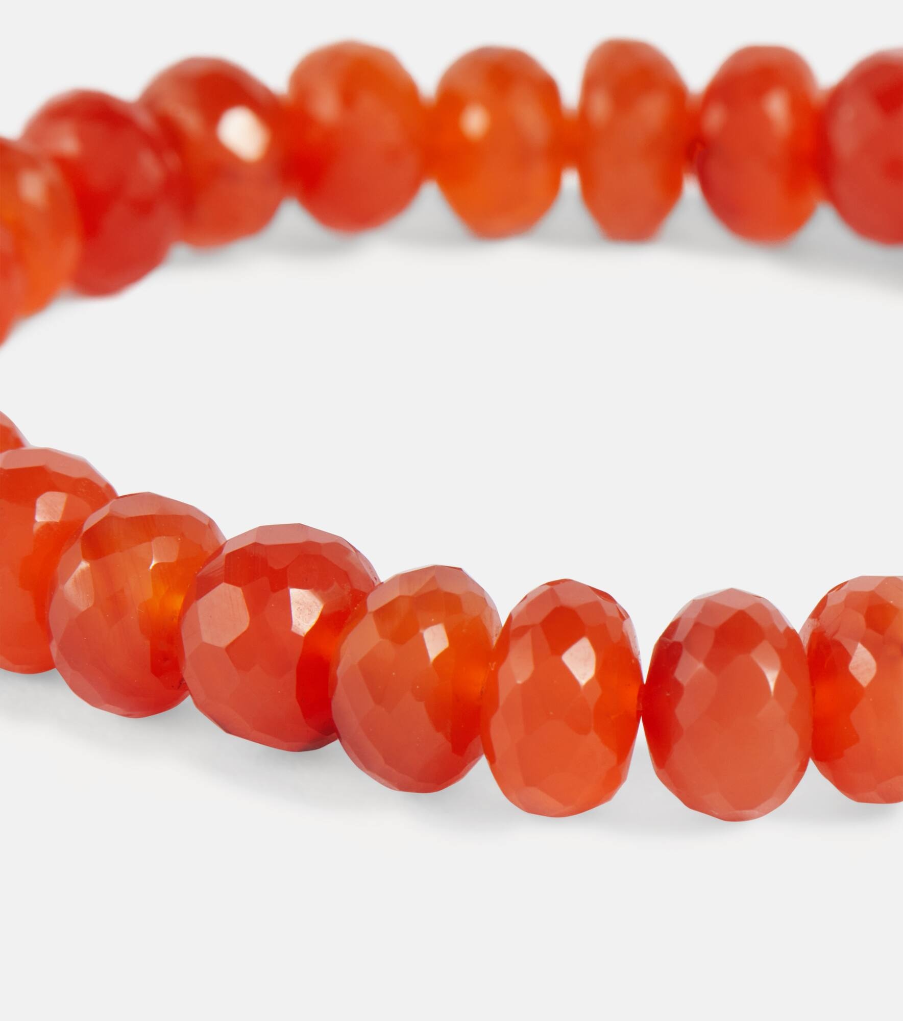 Daisy 14kt gold and carnelian beaded bracelet - 4