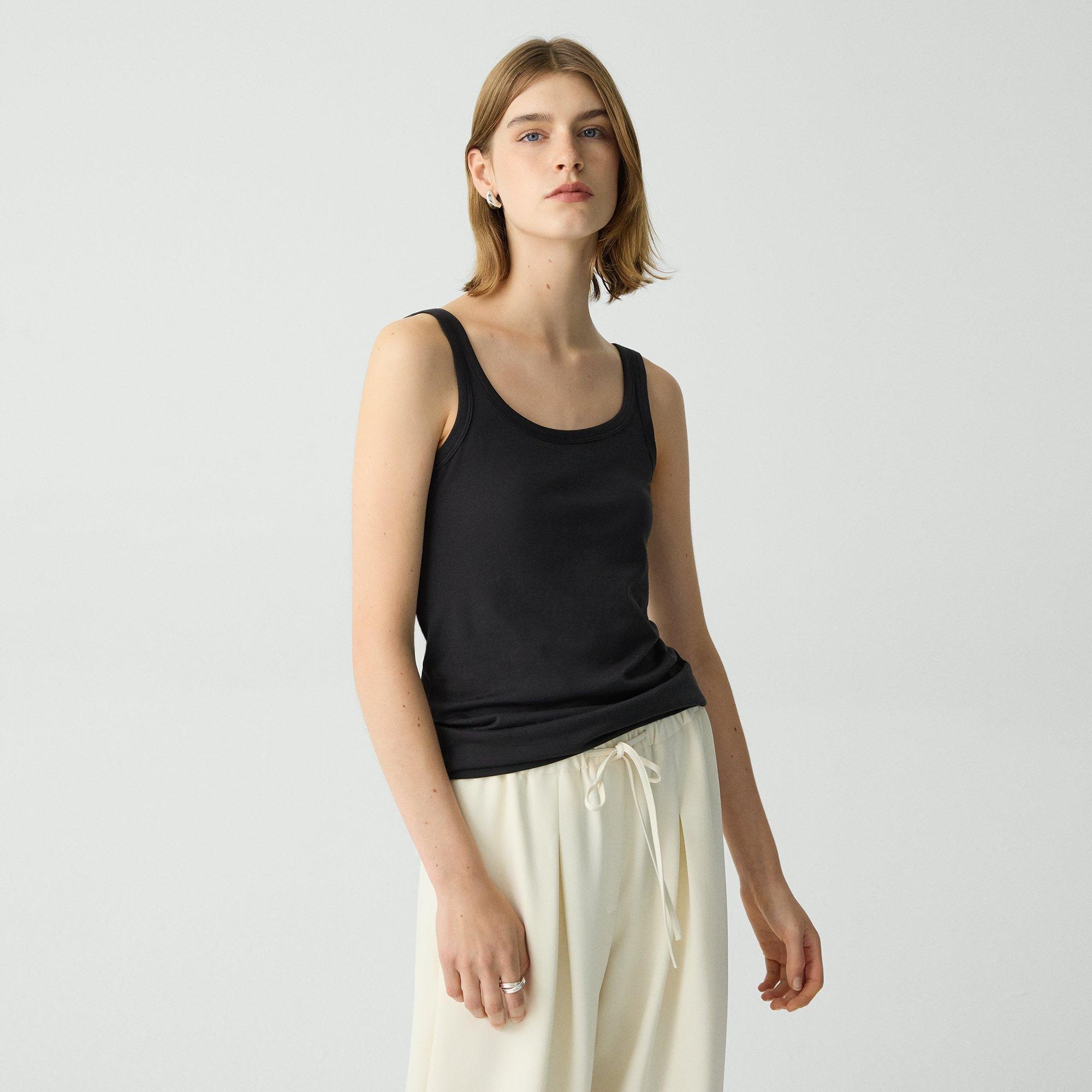 Scoop-Neck Tank Top in Cotton - 2