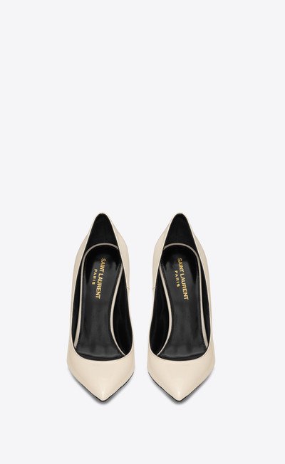 SAINT LAURENT opyum pumps with black heel in patent leather outlook