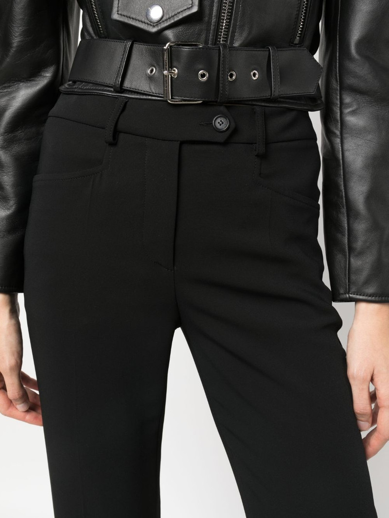 mid-rise straight-leg trousers 5
