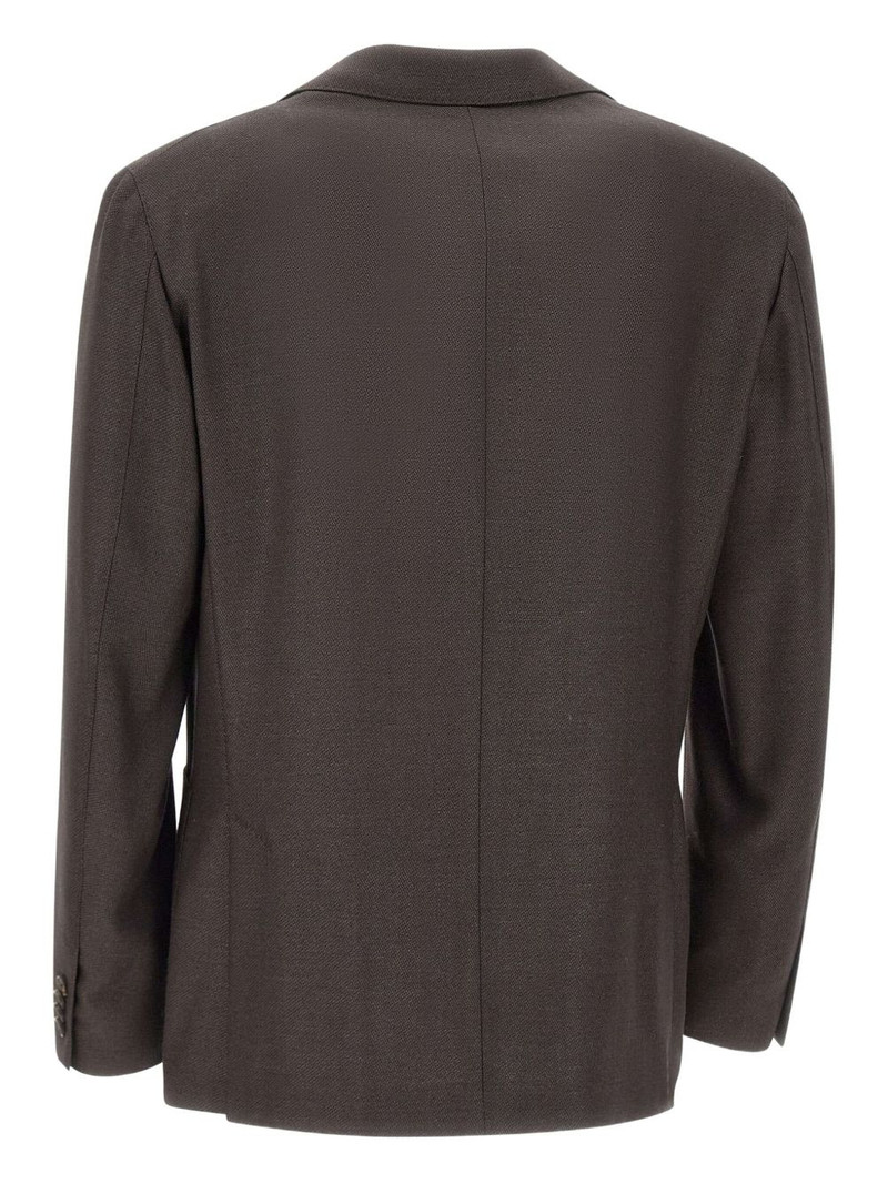 textured narrow-lapels blazer 3