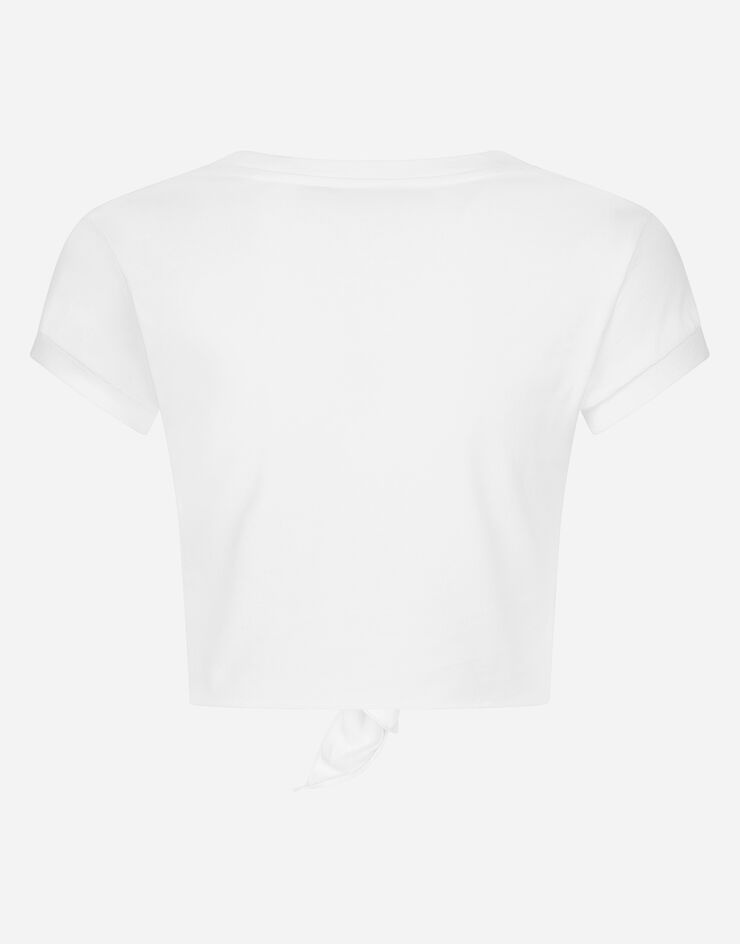 Jersey T-shirt with DG logo and knot detail - 2