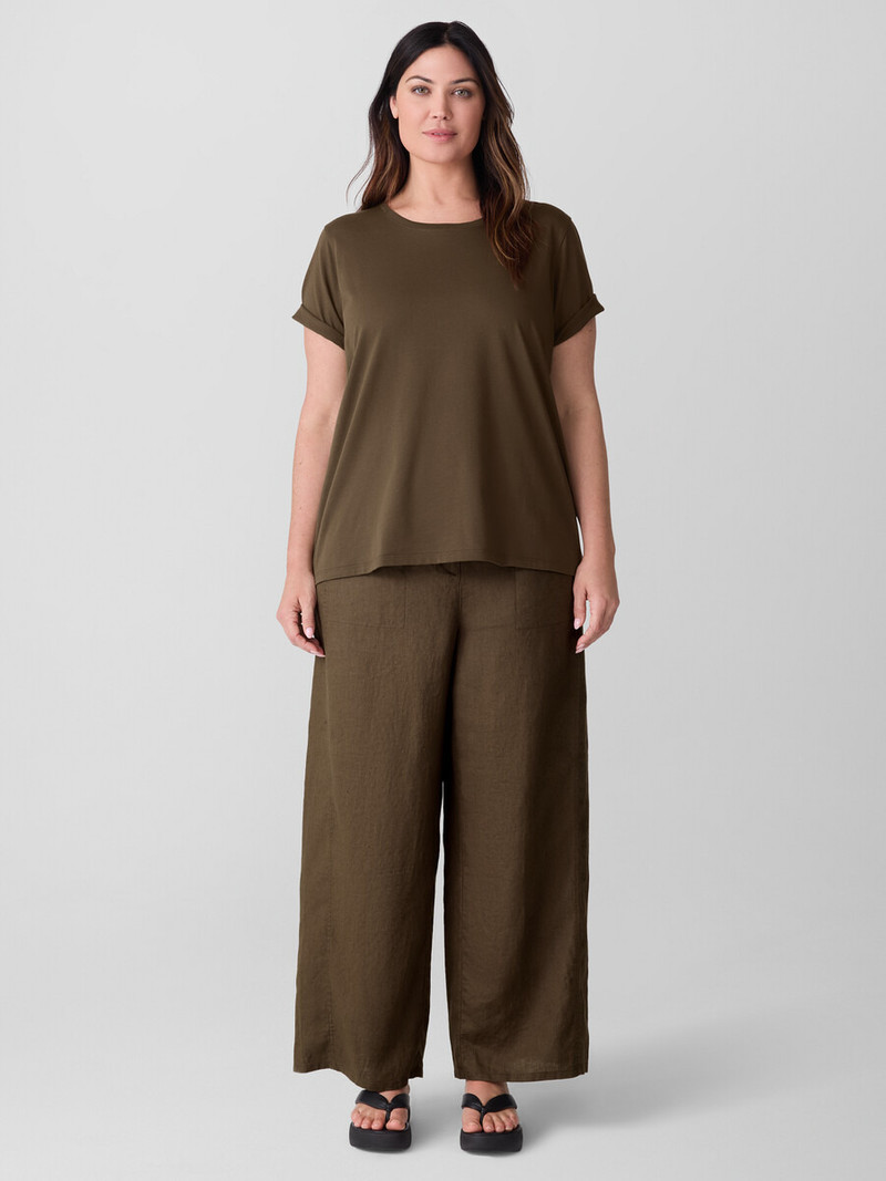 Organic Pima Cotton Jersey Round Neck Tee 6