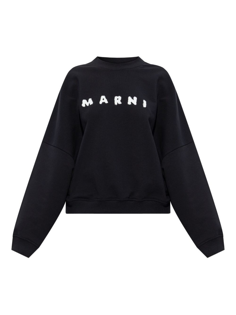 logo-embroidered sweatshirt 1