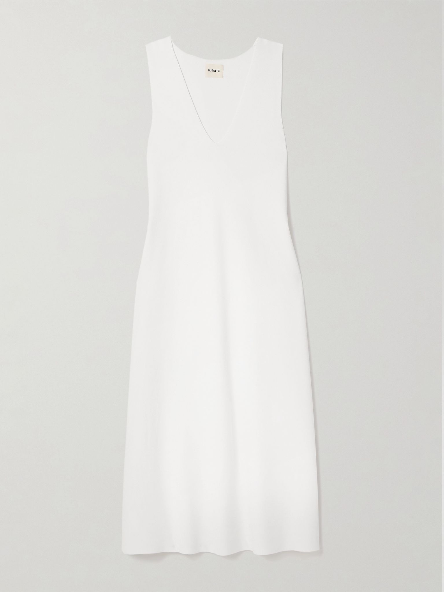 Keran stretch-knit midi dress White - 1