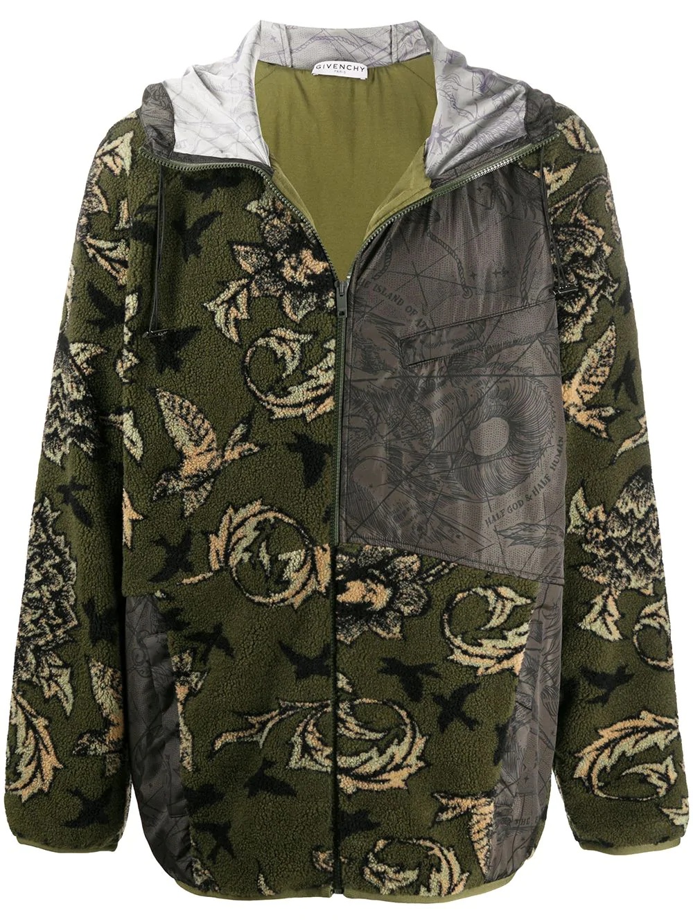 floral map panel fleece - 1