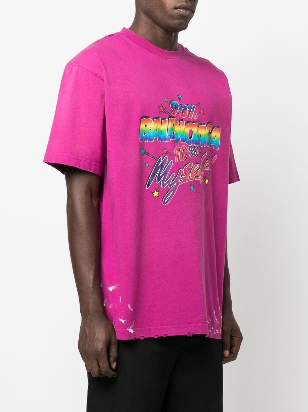 Large-Fit logo-print T-shirt - 4