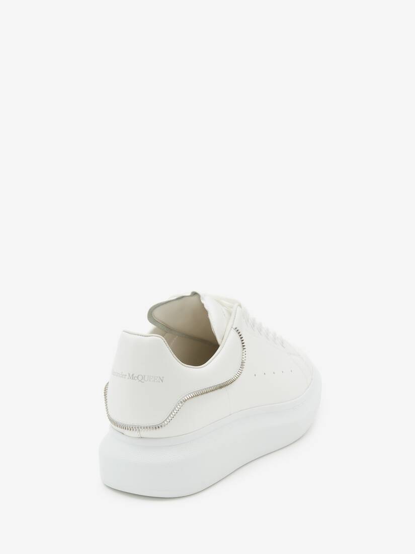 Oversized Sneaker in White/silver - 3