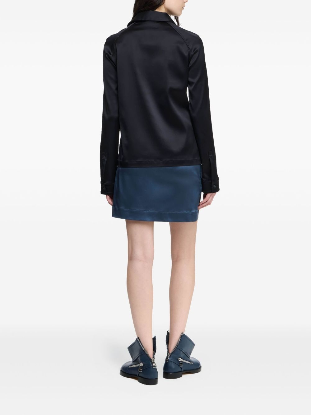 satin wrap skirt - 3
