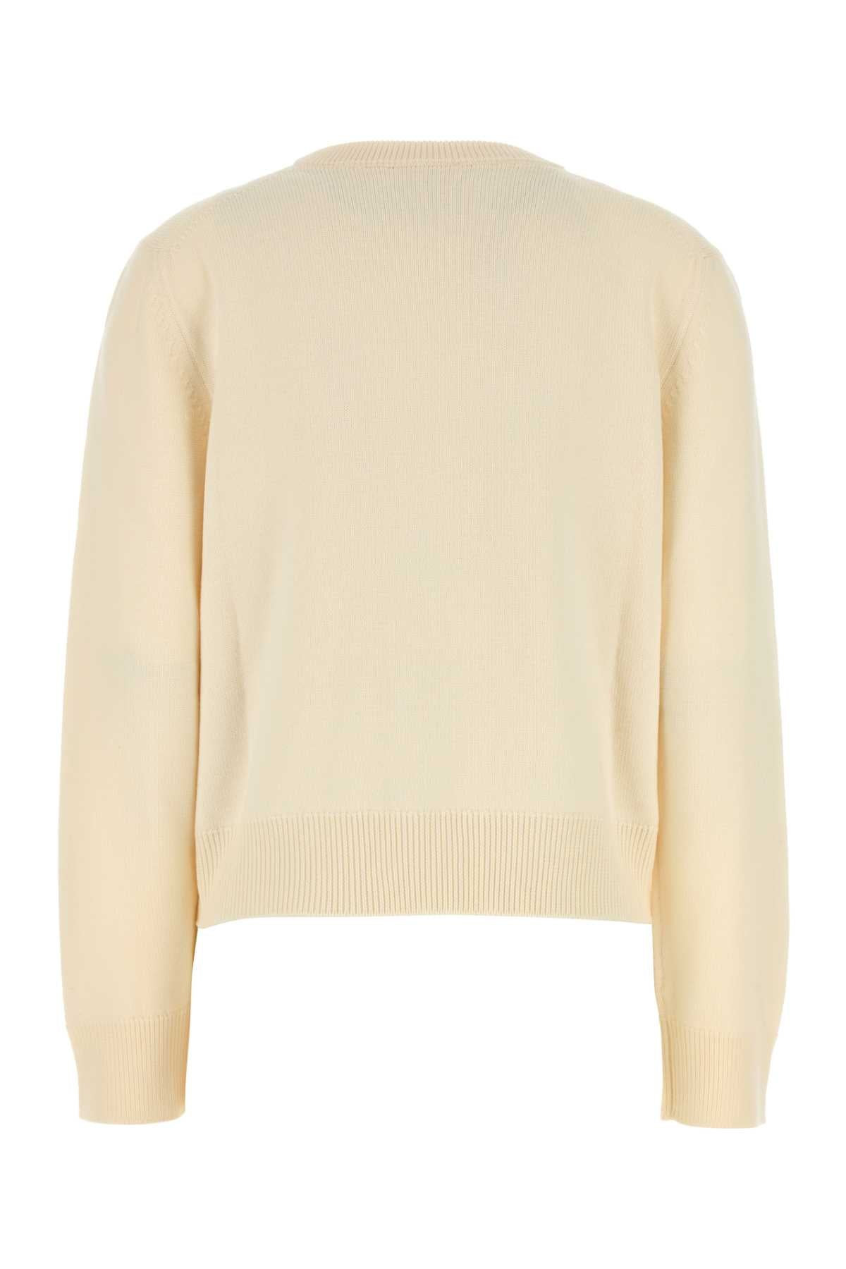 Jil Sander Women Cream Wool Sweater - 2