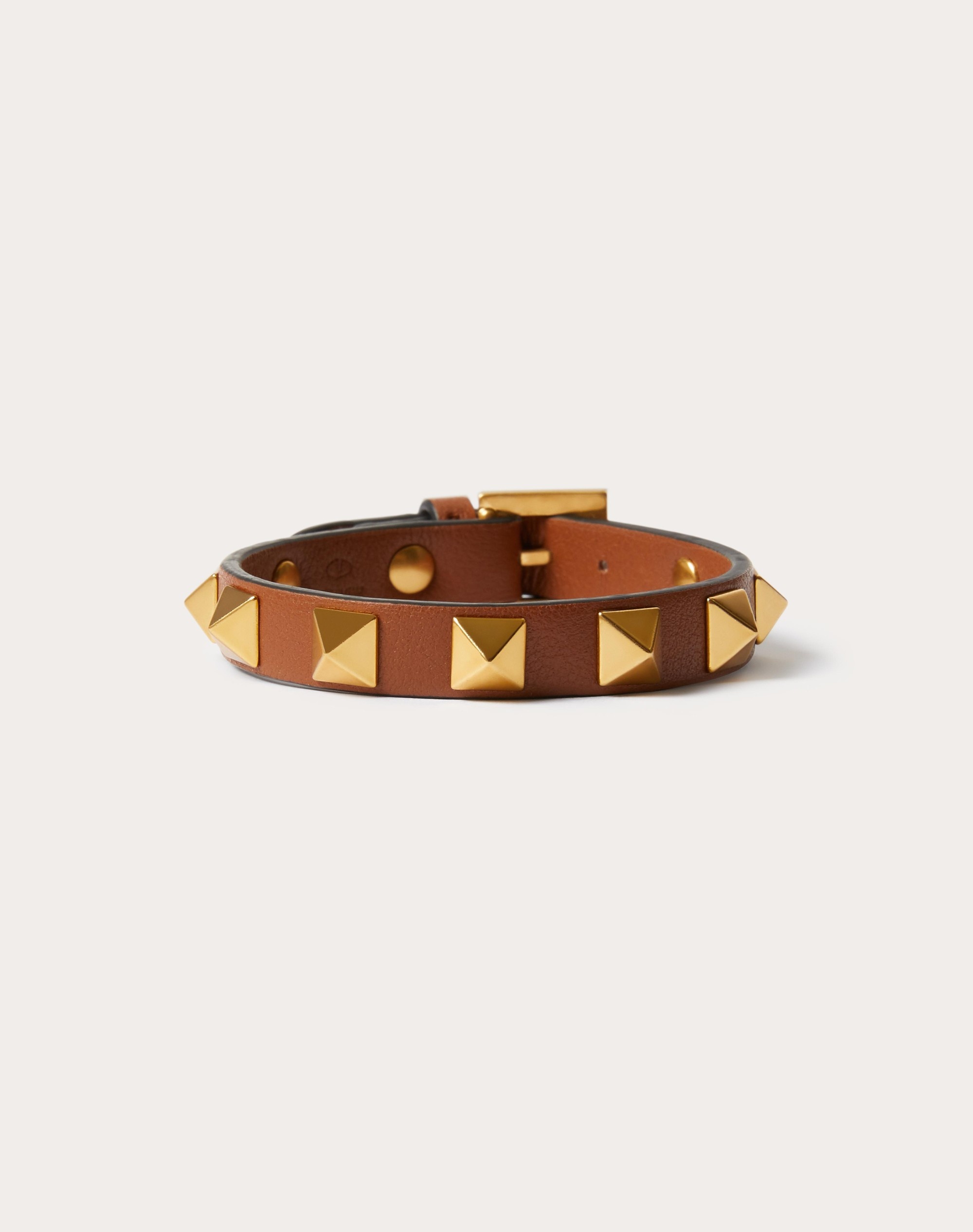 ROCKSTUD BRACELET IN LEATHER AND METAL - 1