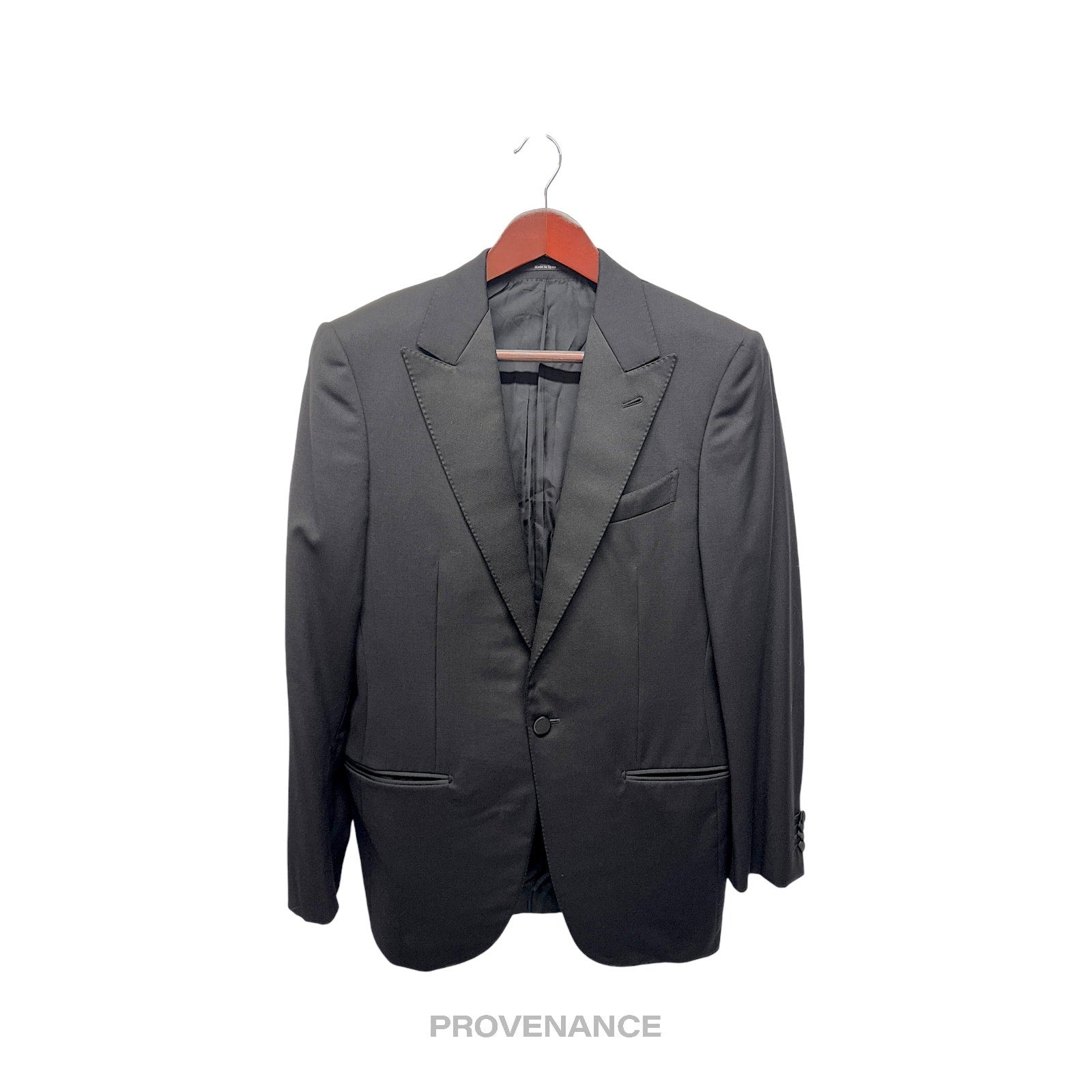 Zegna Black Dinner Jacket Coat Tuxedo - Peak 36 46 - 1
