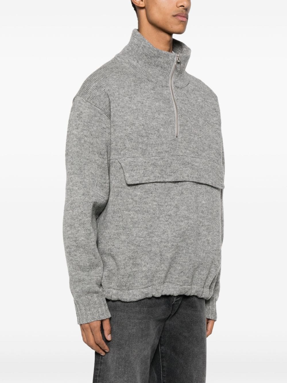 panelled wool jumper - 3