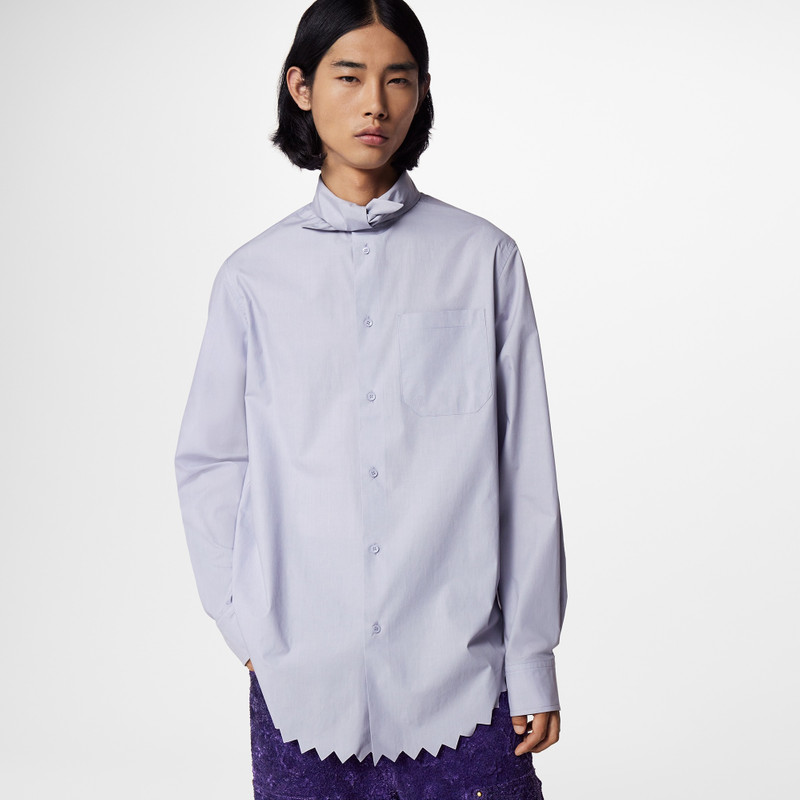 Knotted Collar Long-Sleeved Shirt 5
