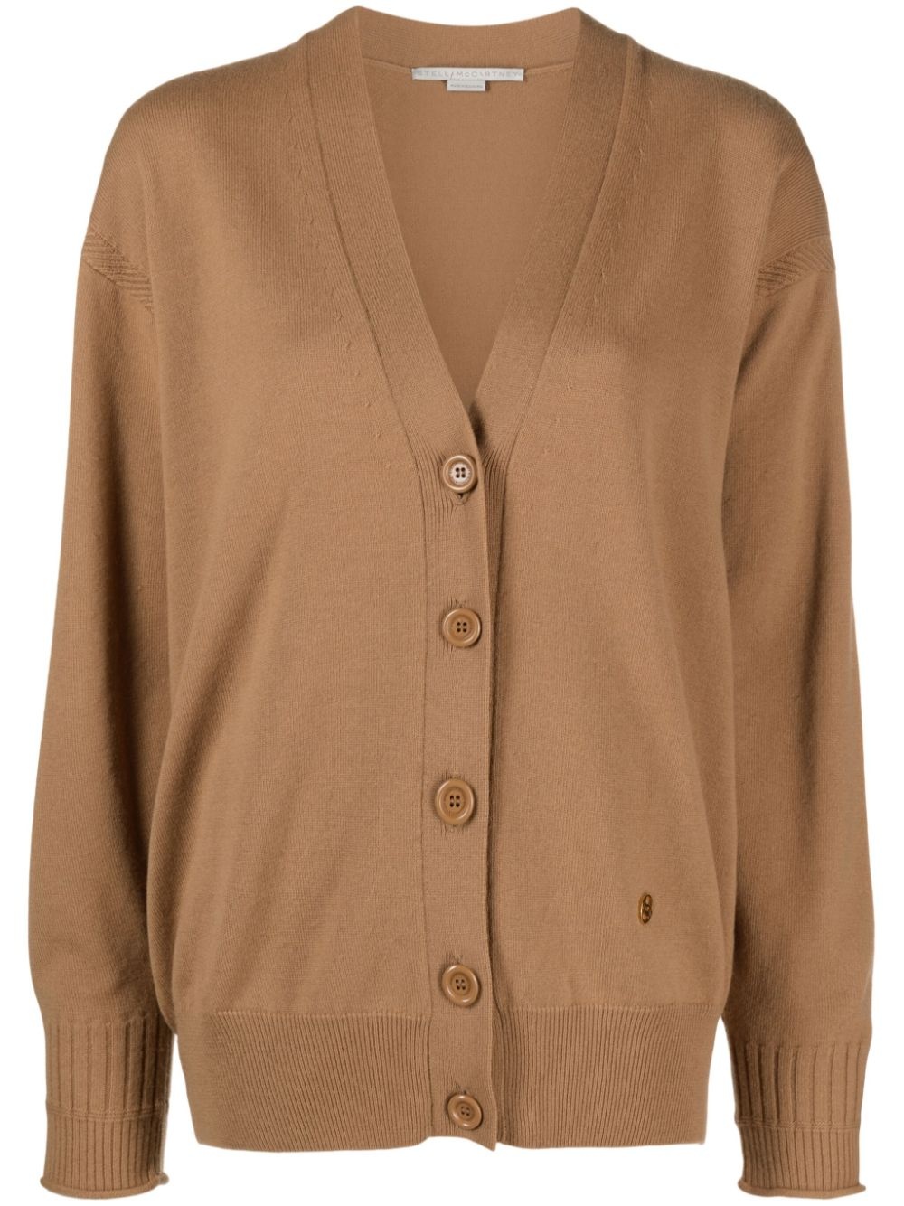 Iconic logo-appliquÃ© virgin-wool cardigan - 1