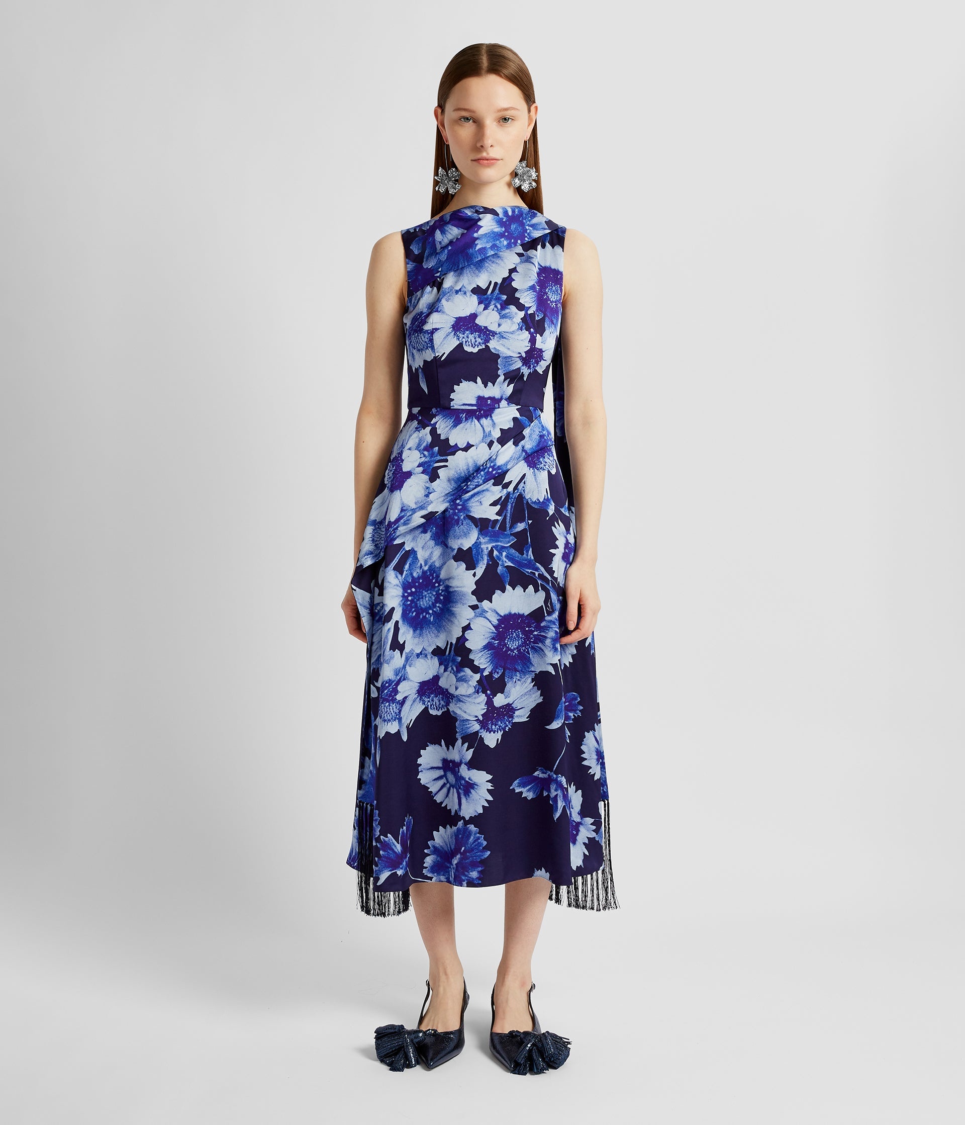 DRAPED MIDI COCKTAIL DRESS - 2