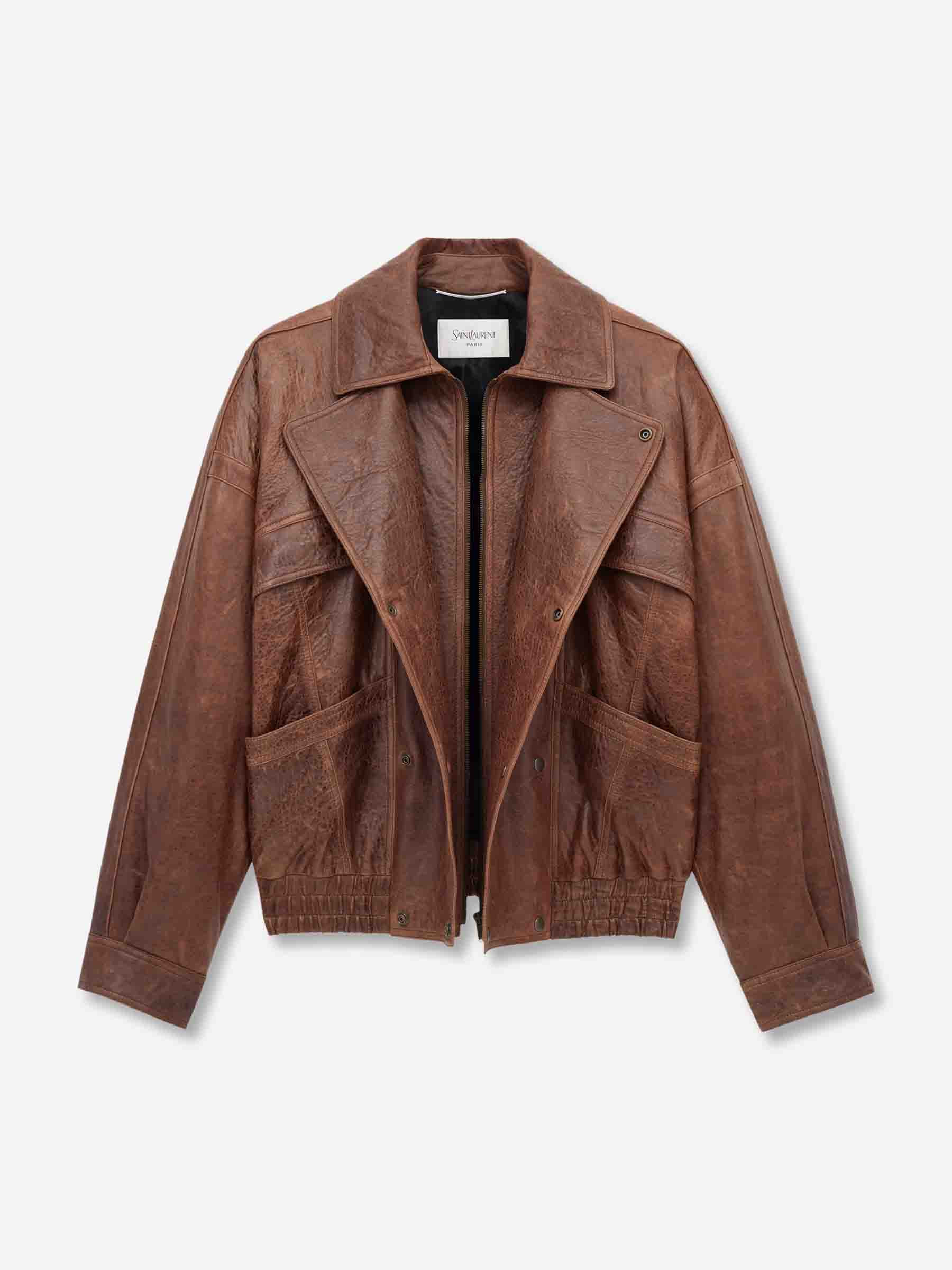 CROSSED LEATHER JACKET - 3