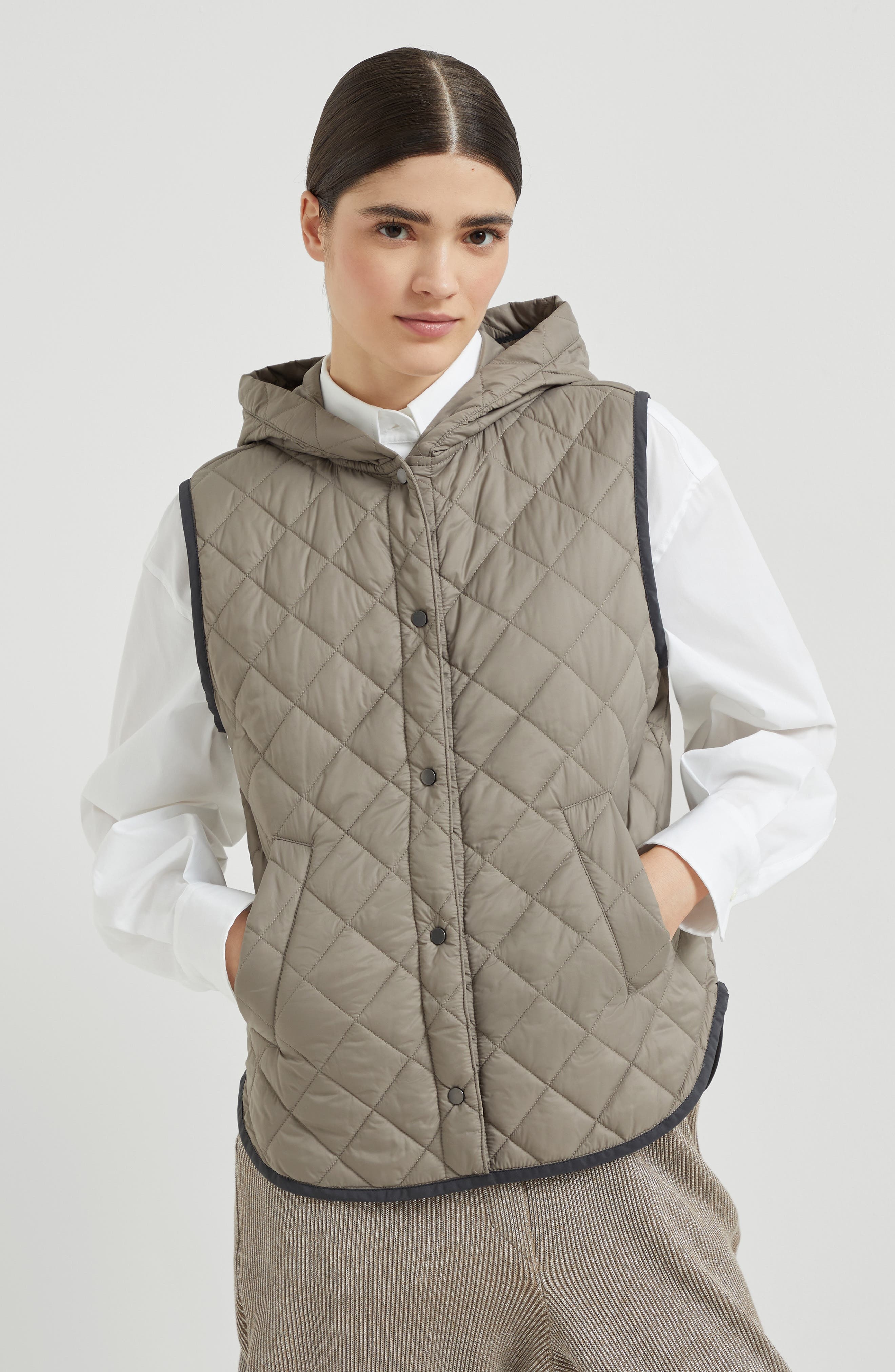 Brunello Cucinelli Quilted vest in Light Brown at Nordstrom - 2