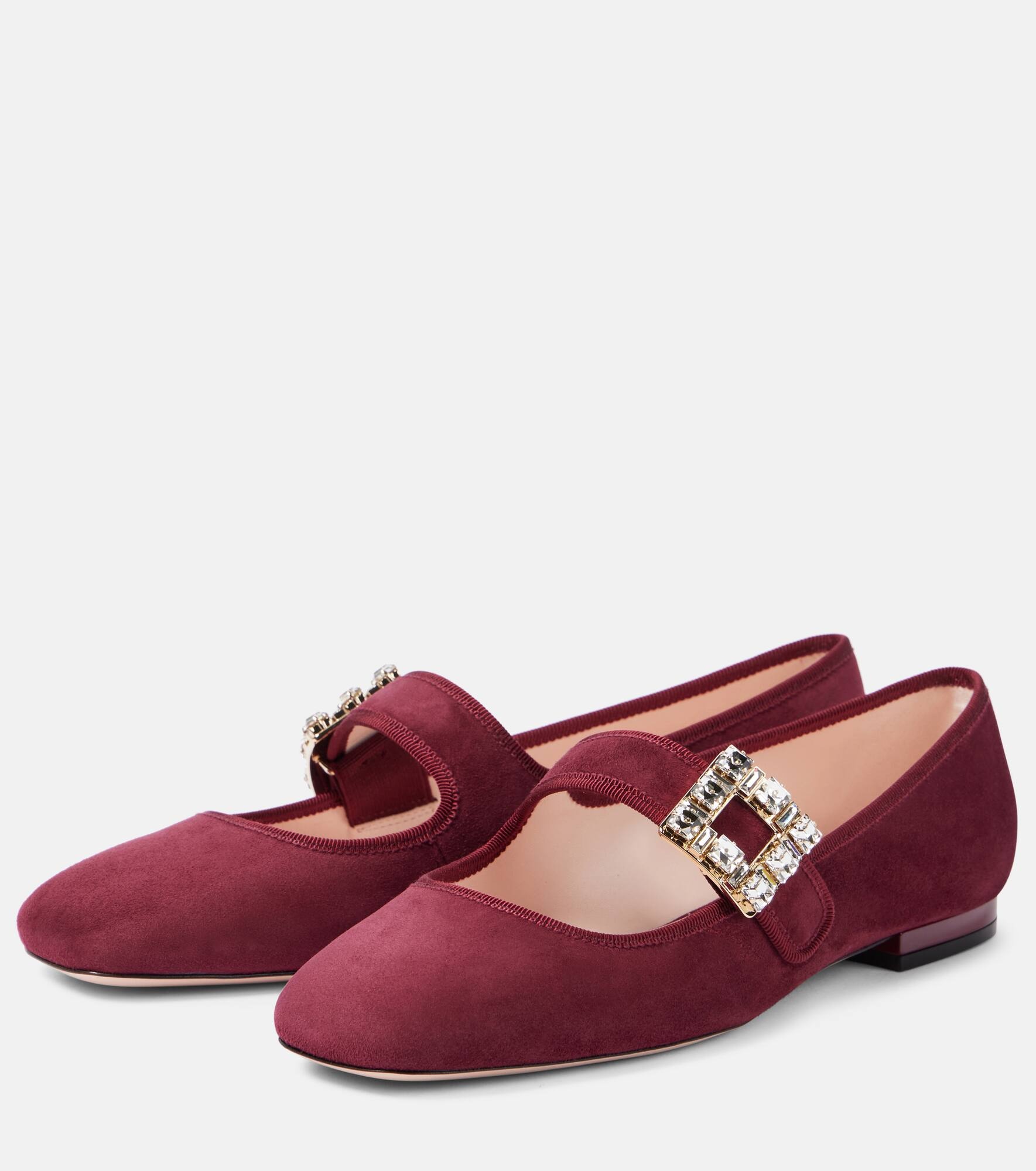 Très Vivier suede Mary Jane flats - 4
