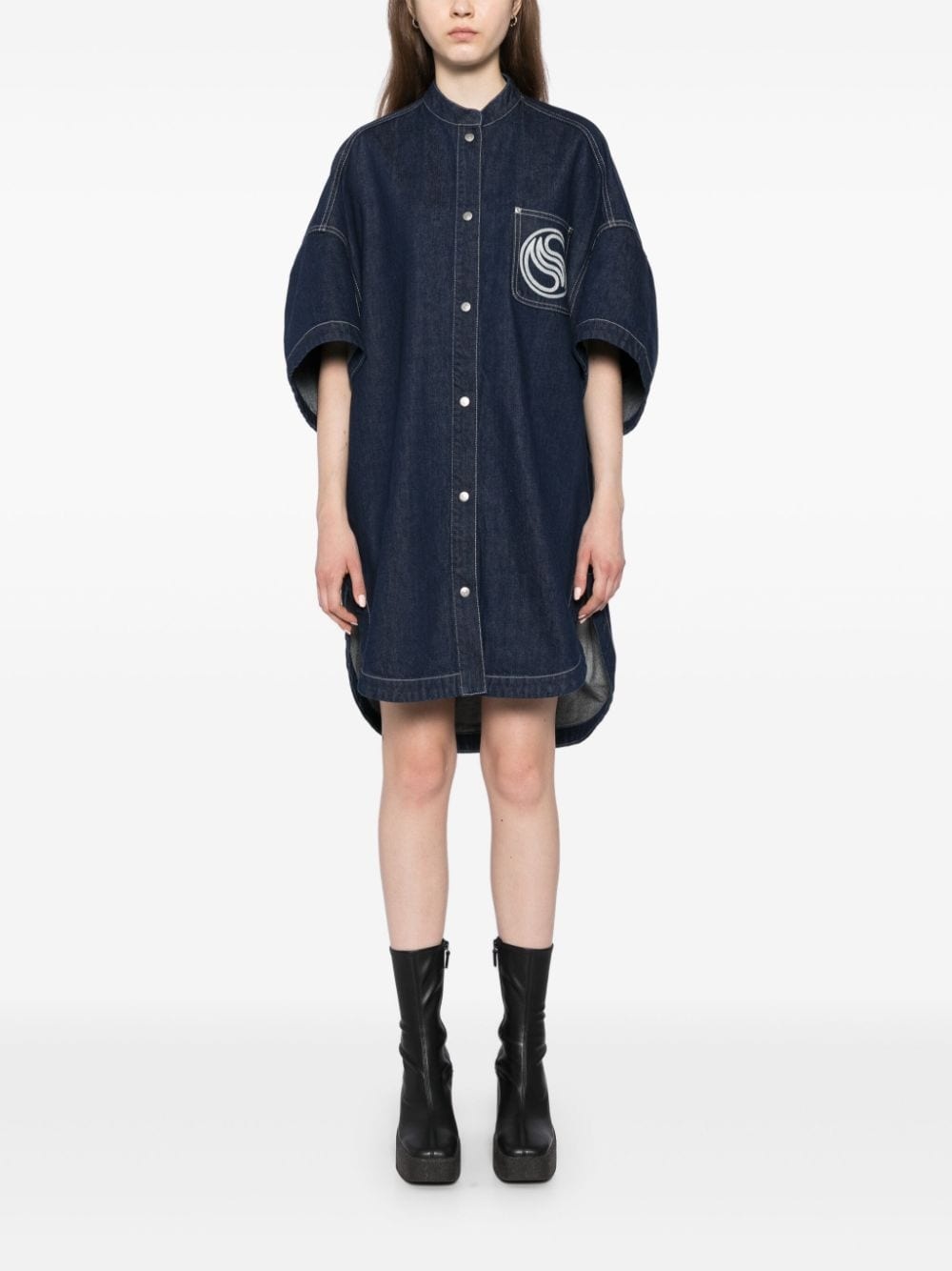 S-wave denim dress - 2