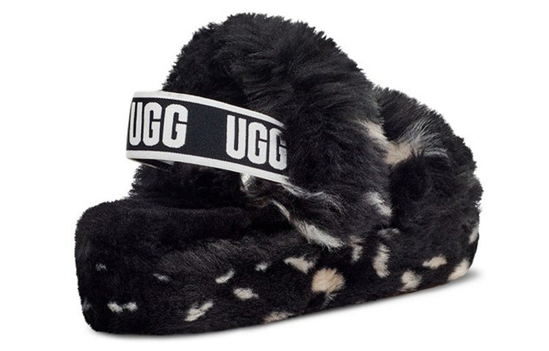 (WMNS) UGG OH Yeah Spots Sandals Black 1118165-BLK 4