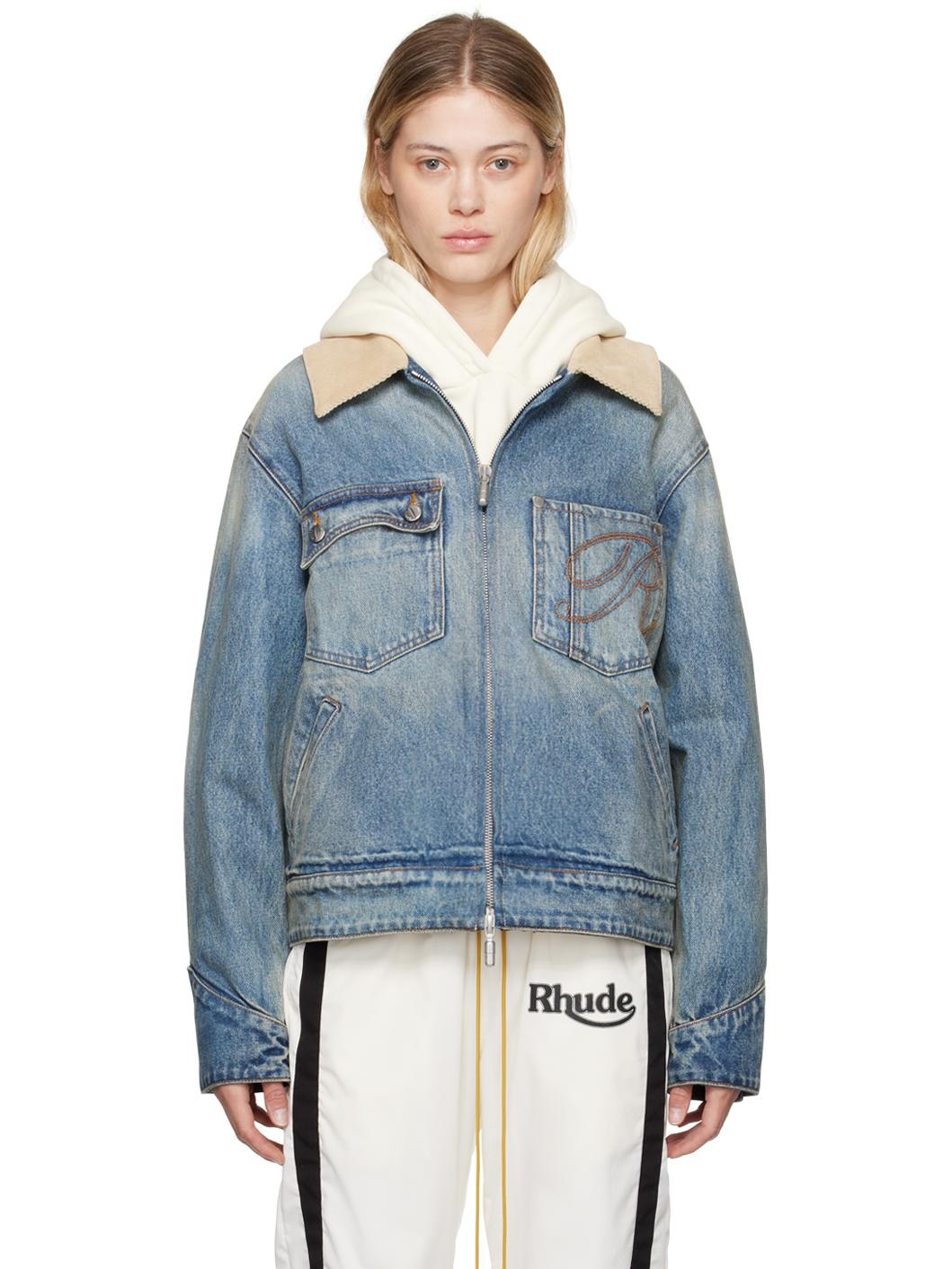 Indigo Western Denim Jacket - 1