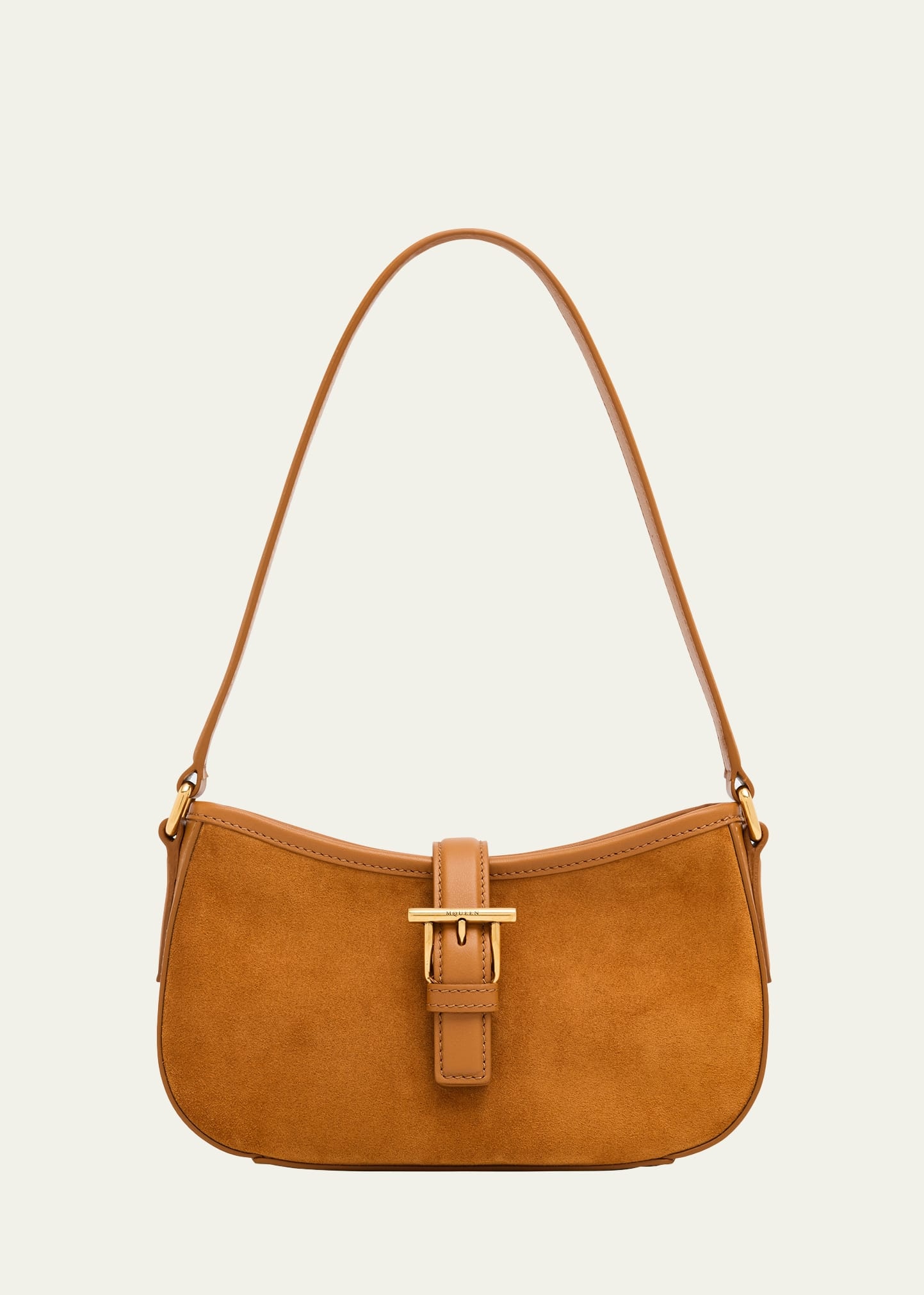 T-Bar Mini Suede Shoulder Bag - 1