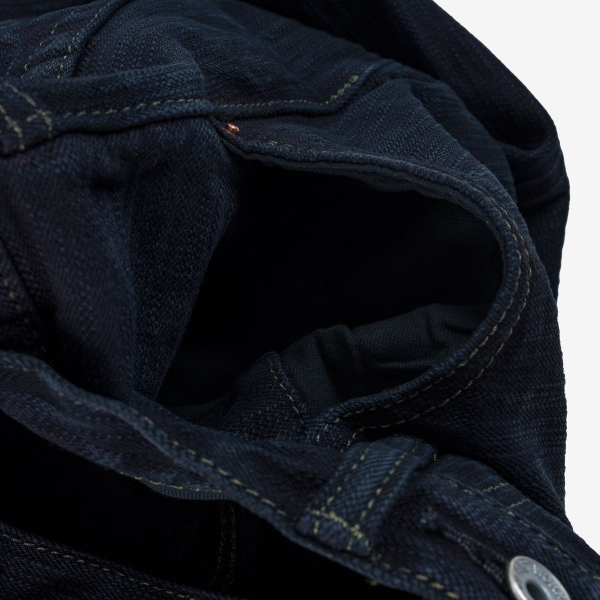 IH-555S-SLBod 16oz Slubby Selvedge Denim Super Slim Cut Jeans - Indigo Overdyed Black - 11