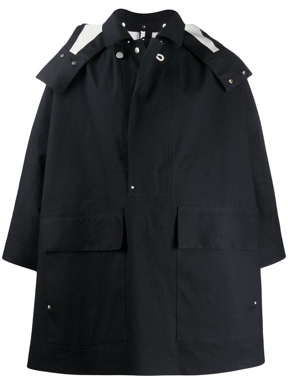 hooded cape anorak - 1