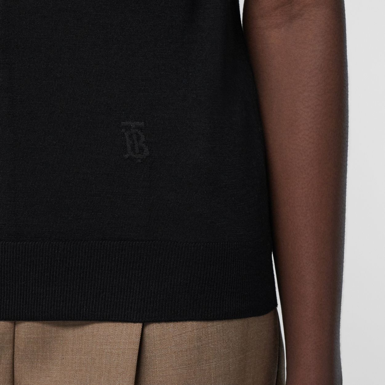 Monogram Motif Wool Silk Cashmere Vest - 5