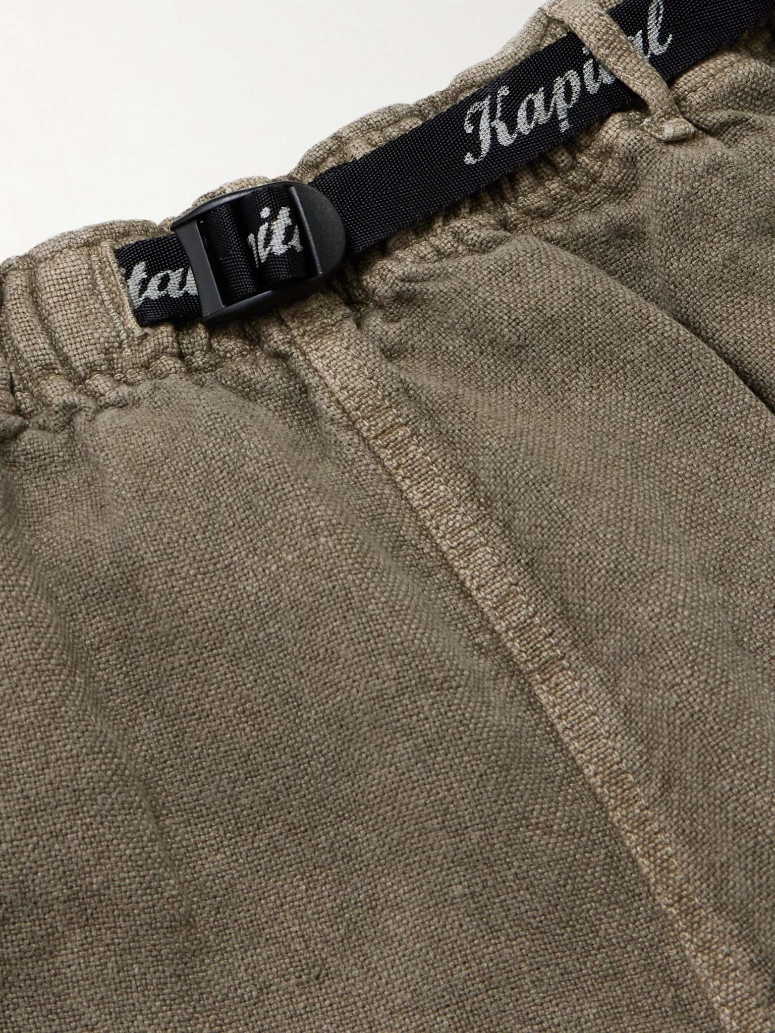 Easy Straight-Leg Belted Linen-Canvas Shorts - 3