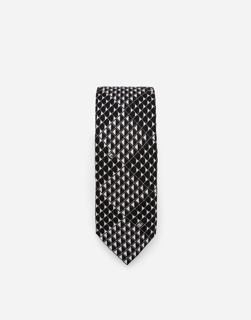 Dolce & Gabbana Printed twill tie outlook