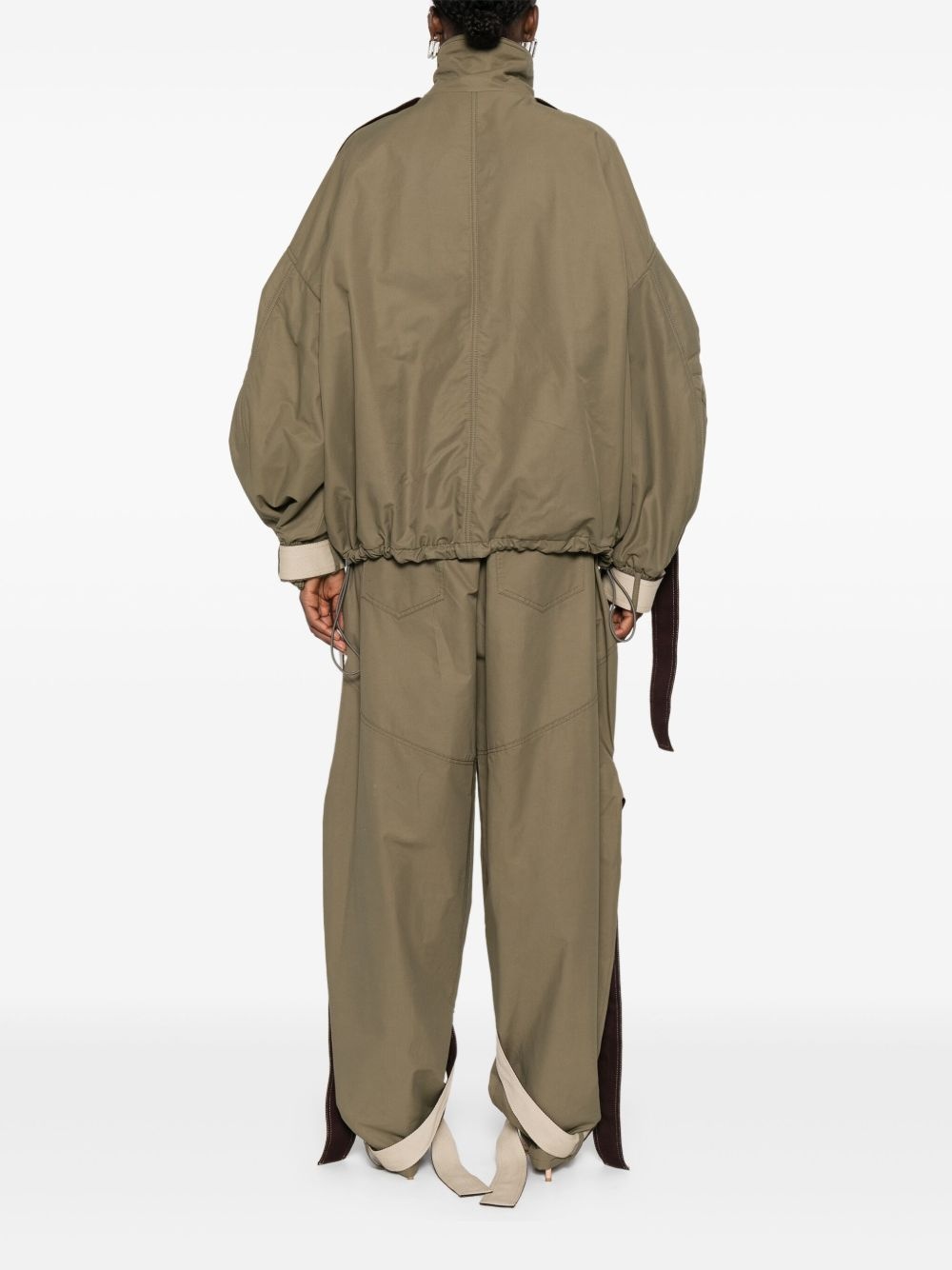 string-detail bomber jacket - 4