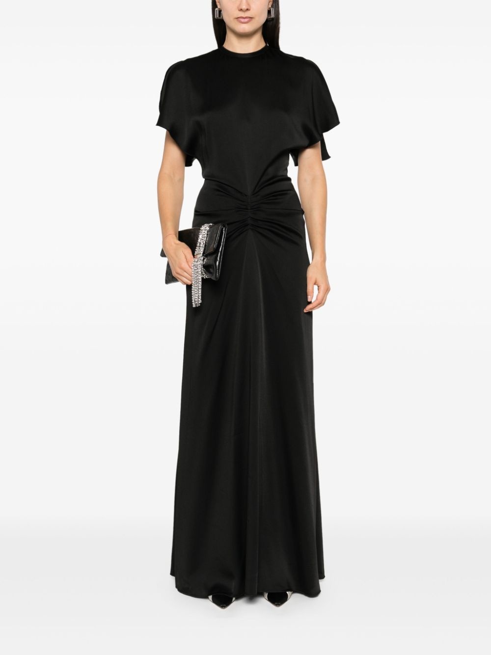 gathered-waist maxi dress - 2