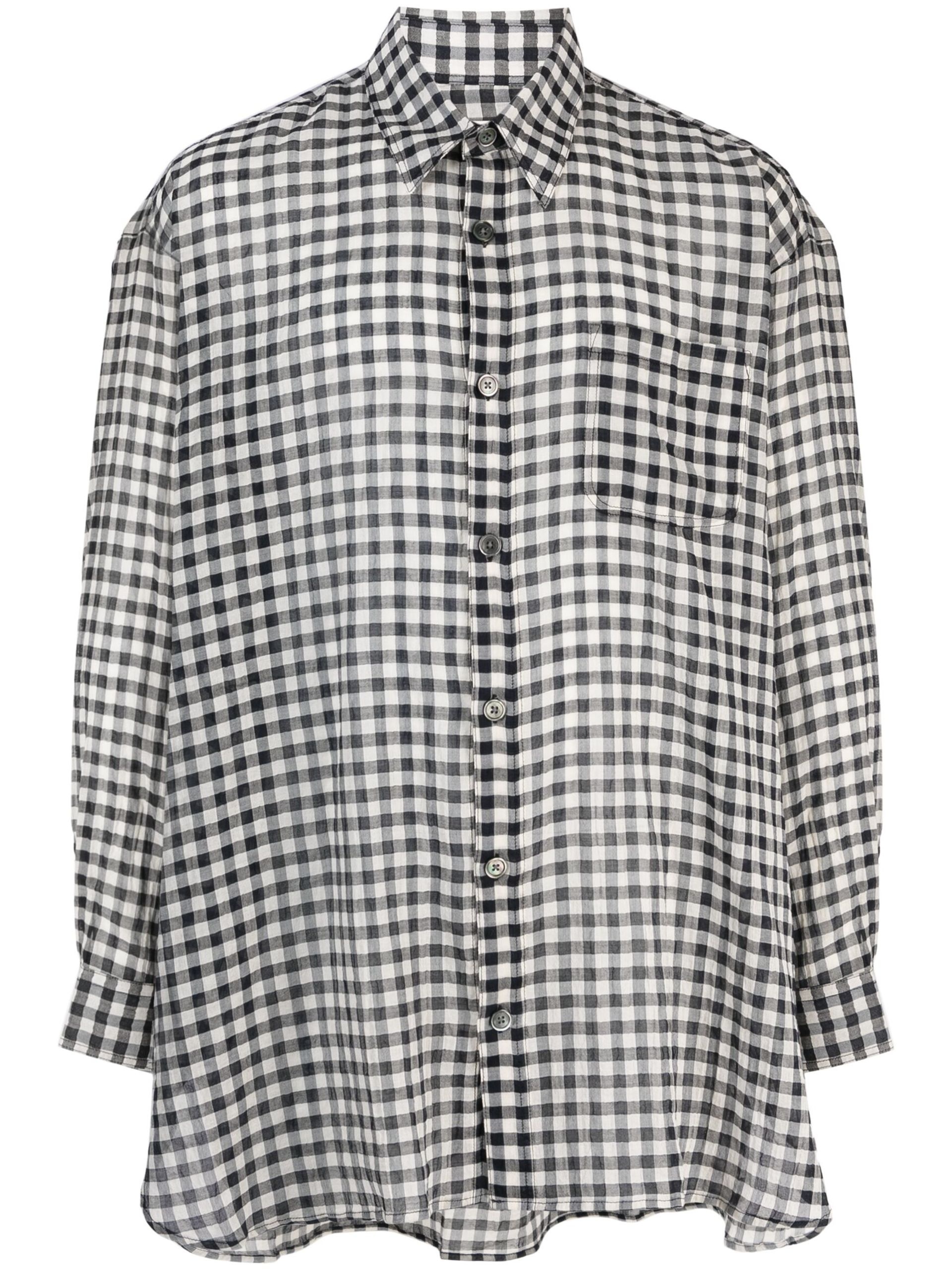 Black And White Darling Checked Cotton Shirt - 1