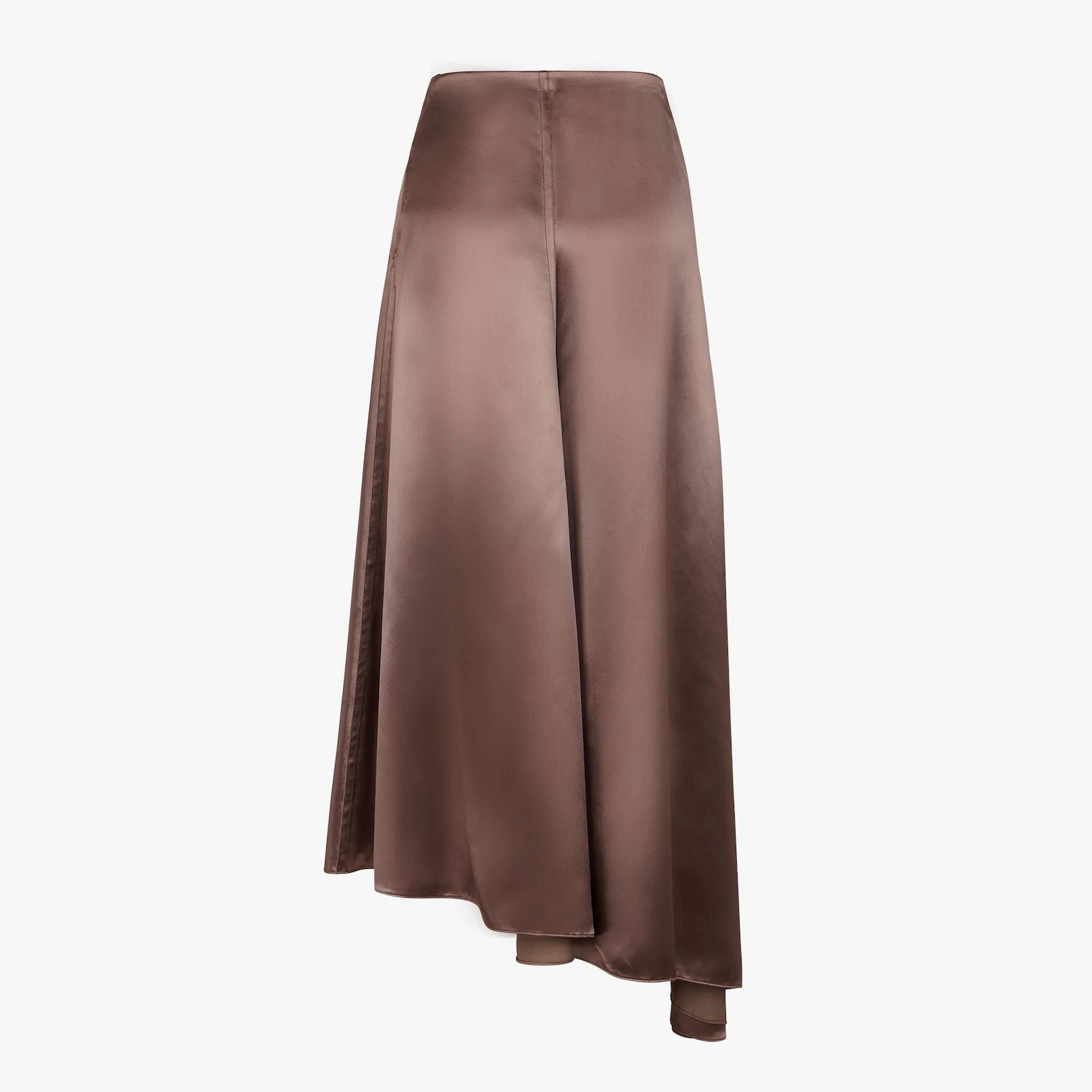 Brown satin skirt - 2