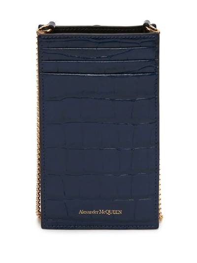 Alexander McQueen leather phone-case bag outlook